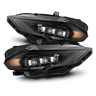AlphaRex® - NOVA-Series Driver and Passenger Side Alpha-Black Sequential DRL Bar Projector LED Headlights