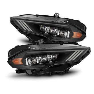 AlphaRex® - NOVA-Series Driver and Passenger Side Black Sequential DRL Bar Projector LED Headlights