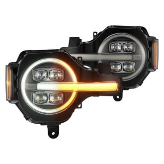 AlphaRex® - NOVA-Series Driver and Passenger Side Black Sequential DRL Bar Halo Projector LED Headlights