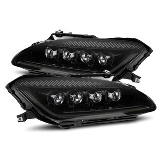 AlphaRex® - NOVA-Series Driver and Passenger Side Alpha-Black Sequential DRL Bar Projector LED Headlights