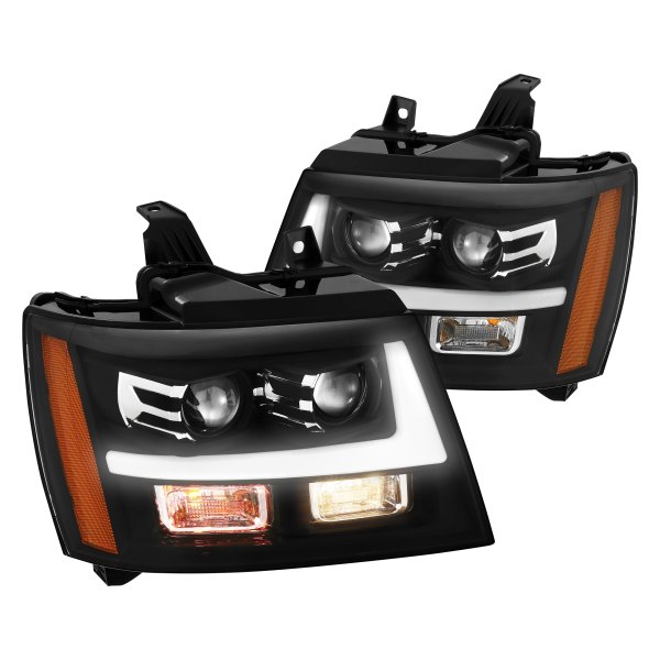 AlphaRex® - LUXX-Series Black Sequential DRL Bar Projector LED Headlights