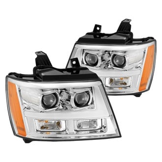 AlphaRex® - PRO-Series Driver and Passenger Side Chrome LED DRL Bar Projector Headlights