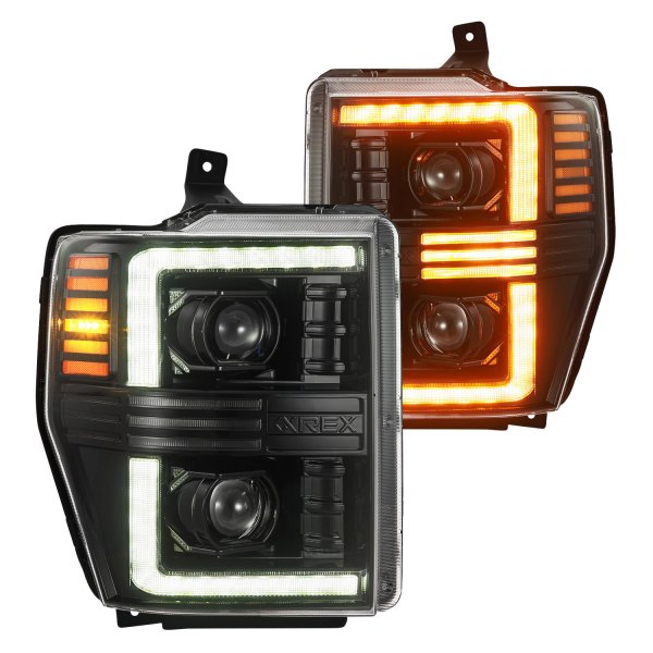 AlphaRex® - PRO-Series Alpha-Black Projector Headlights with Sequential LED DRL