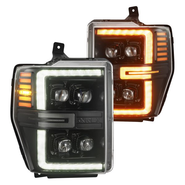 AlphaRex® - NOVA-Series Alpha-Black Projector LED Headlights with Sequential DRL