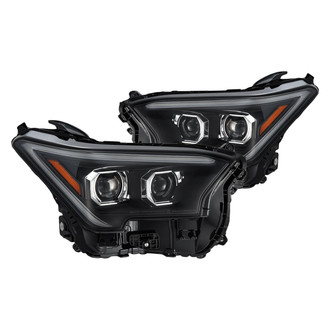 AlphaRex® - LUXX-Series Driver and Passenger Side Black Sequential DRL Bar Projector LED Headlights