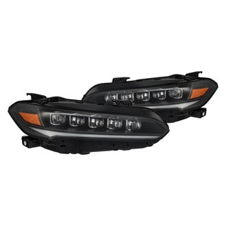AlphaRex® - NOVA-Series Driver and Passenger Side Black Sequential DRL Bar Projector LED Headlights
