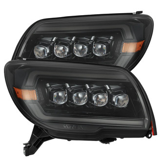 AlphaRex® - NOVA-Series Driver and Passenger Side Alpha-Black Sequential LED Light Tube Projector LED Headlights