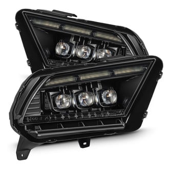 AlphaRex® - NOVA-Series Driver and Passenger Side Alpha-Black Sequential Light Tube Projector LED Headlights