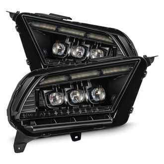 AlphaRex® - NOVA-Series Driver and Passenger Side Alpha-Black Sequential Light Tube Projector LED Headlights