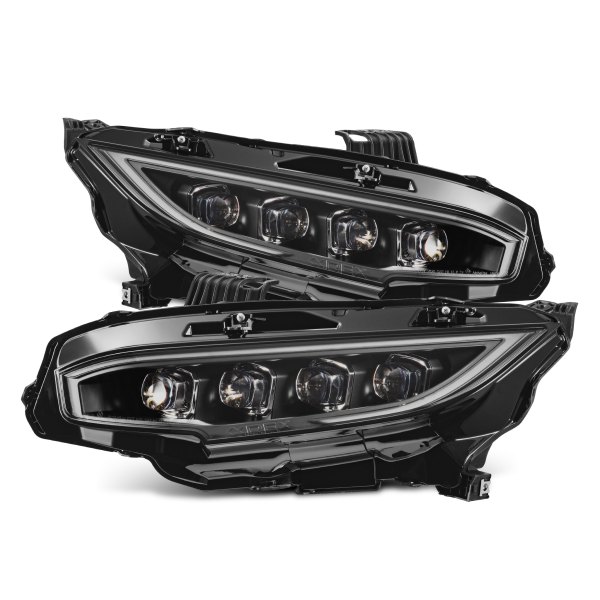 AlphaRex® - NOVA-Series Black Sequential DRL Bar Projector LED Headlights