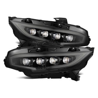 AlphaRex® - NOVA-Series Driver and Passenger Side Alpha-Black Sequential DRL Bar Projector LED Headlights