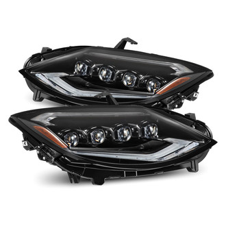 AlphaRex® - NOVA-Series Driver and Passenger Side Alpha-Black Sequential Light Tube Projector LED Headlights