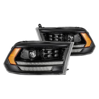 AlphaRex® - PRO-Series Driver and Passenger Side Mid-Night Black Sequential LED DRL Bar Projector Headlights