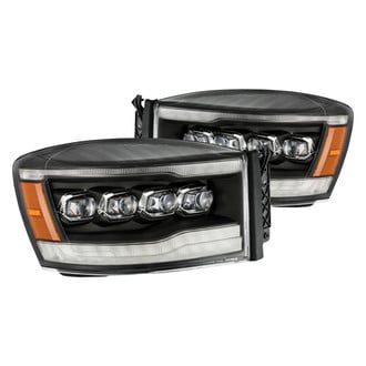 AlphaRex® - NOVA-Series Driver and Passenger Side Black Sequential DRL Bar Projector LED Headlights