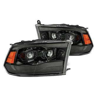 AlphaRex® - LUXX-Series Driver and Passenger Side Jet Black DRL Bar Projector LED Headlights with Sequential Turn Signal