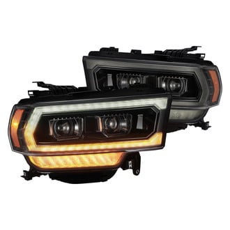 AlphaRex® - PRO-Series Driver and Passenger Side Alpha-Black Sequential LED DRL Bar Projector Headlights