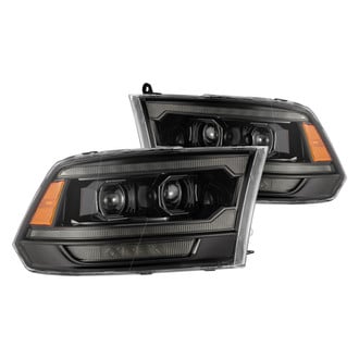 AlphaRex® - LUXX-Series Driver and Passenger Side Alpha-Black Projector LED Headlights with Sequential LED DRL