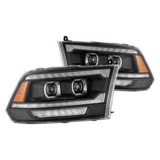 AlphaRex® - PRO-Series Driver and Passenger Side Black Projector Headlights with Sequential LED DRL