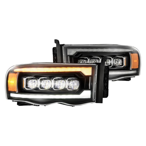 AlphaRex® - NOVA-Series Black Projector LED Headlights with Sequential DRL