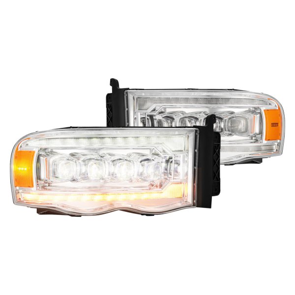 AlphaRex® - NOVA-Series Chrome Projector LED Headlights with Sequential DRL