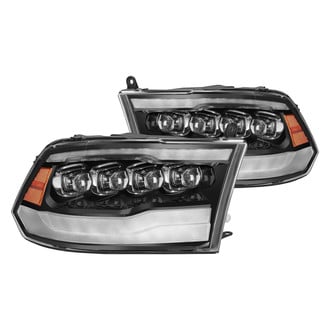 AlphaRex® - NOVA-Series Driver and Passenger Side Jet Black DRL Bar Projector LED Headlights