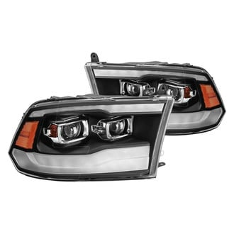 AlphaRex® - PRO-Series G2 Driver and Passenger Side Black Sequential LED DRL Bar Projector Headlights