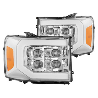 AlphaRex® - NOVA-Series Driver and Passenger Side Chrome Sequential DRL Bar Projector LED Headlights