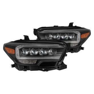 AlphaRex® - NOVA-Series Driver and Passenger Side Black Sequential DRL Bar Projector LED Headlights