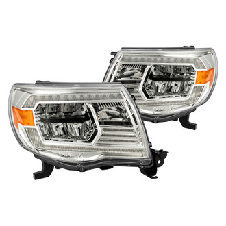AlphaRex® - LUXX-Series Driver and Passenger Side Chrome Sequential DRL Bar LED Headlights