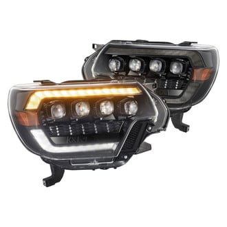 AlphaRex® - NOVA-Series Driver and Passenger Side Alpha-Black Sequential DRL Bar Projector LED Headlights