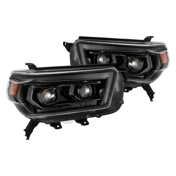 AlphaRex® - PRO-Series Alpha-Black Projector Headlights with Sequential LED DRL, Toyota 4Runner
