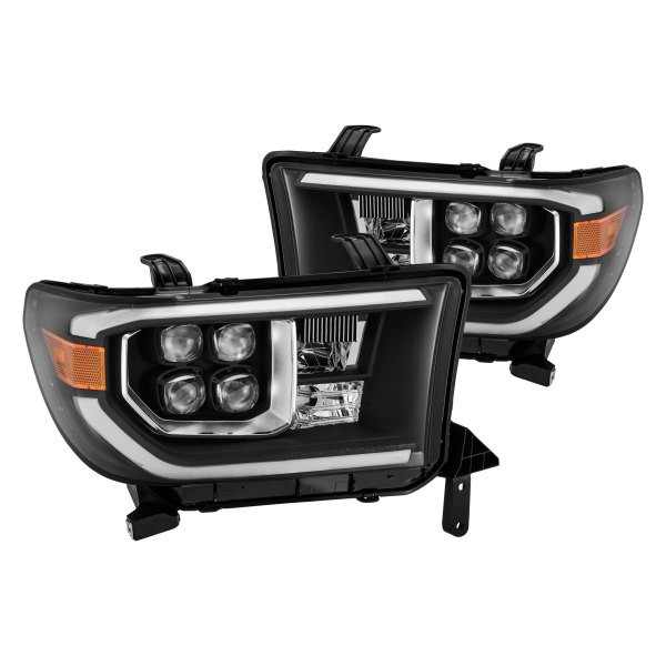 AlphaRex® - NOVA-Series Black DRL Bar Projector LED Headlights, Toyota Tundra