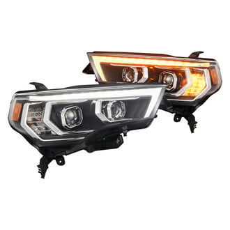 AlphaRex® - PRO-Series G2 Driver and Passenger Side Black Projector Headlights with Sequential LED DRL