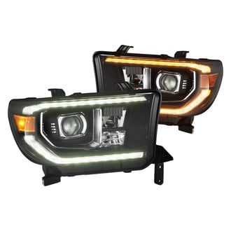 AlphaRex® - LUXX-Series G2 Driver and Passenger Side Black Projector LED Headlights with Sequential DRL