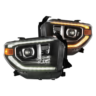 AlphaRex® - LUXX-Series G2 Driver and Passenger Side Black Projector LED Headlights with Sequential DRL