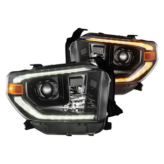 AlphaRex® - LUXX-Series G2 Driver and Passenger Side Alpha-Black Projector LED Headlights with Sequential DRL
