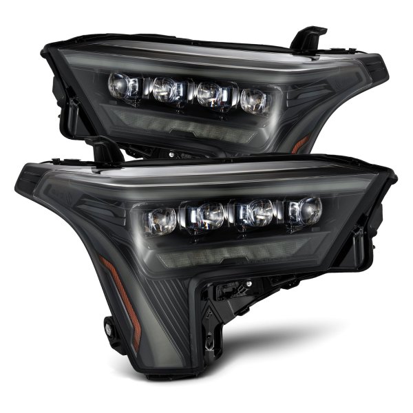 AlphaRex® - NOVA-Series Alpha-Black DRL Bar Projector LED Headlights with Sequential White DRL