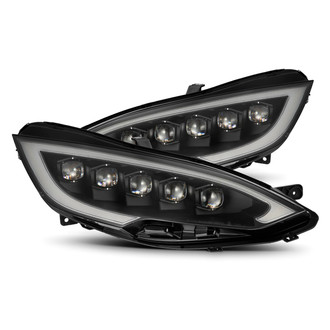 AlphaRex® - NOVA-Series Driver and Passenger Side Black Sequential DRL Bar Projector LED Headlights