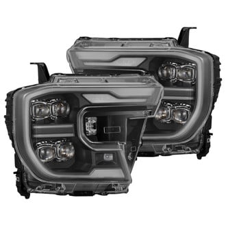 AlphaRex® - NOVA-Series Driver and Passenger Side Black Sequential DRL Bar Projector LED Headlights
