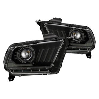AlphaRex® - LUXX-Series Driver and Passenger Side Mid-Night Black DRL Bar Projector LED Headlights with Sequential Turn Signal