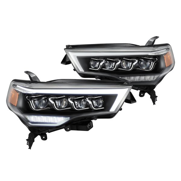 AlphaRex® - NOVA-Series Black Sequential DRL Bar Projector LED Headlights, Toyota 4Runner