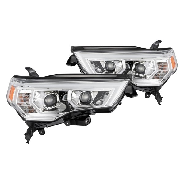 AlphaRex® - PRO-Series Chrome Sequential LED DRL Bar Projector Headlights, Toyota 4Runner