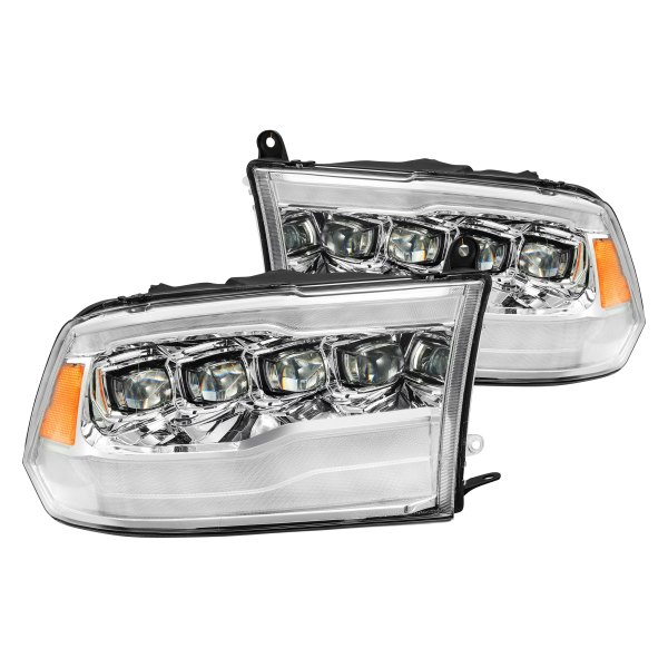 AlphaRex® - NOVA-Series Chrome DRL Bar Projector LED Headlights, Dodge Ram