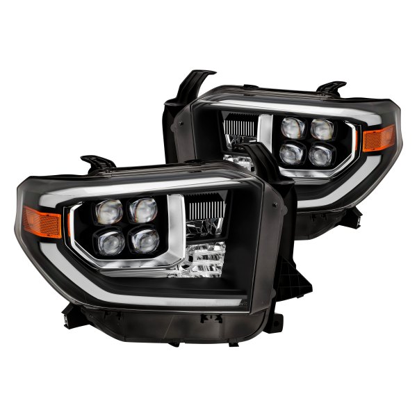 AlphaRex® - NOVA-Series Black Sequential DRL Bar Projector LED Headlights, Toyota Tundra