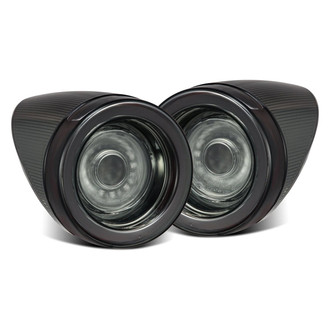 AlphaRex® - NOVA-Series Prismatic Driver and Passenger Side Black/Smoke Sequential Fiber Optic LED Tail Lights
