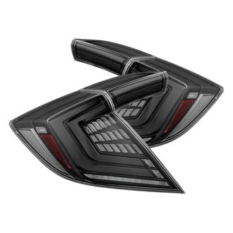 AlphaRex® - NOVA-Series Prismatic Driver and Passenger Side Alpha-Black Sequential Fiber Optic LED Tail Lights