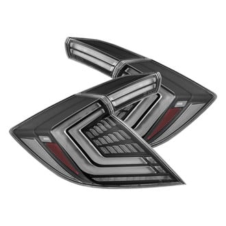 AlphaRex® - NOVA-Series Prismatic Driver and Passenger Side Black Sequential Fiber Optic LED Tail Lights