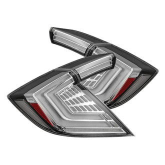 AlphaRex® - NOVA-Series Prismatic Driver and Passenger Side Chrome Sequential Fiber Optic LED Tail Lights