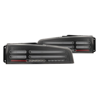 AlphaRex® - NOVA-Series Prismatic Driver and Passenger Side Black Sequential Fiber Optic LED Tail Lights