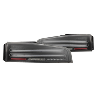 AlphaRex® - NOVA-Series Prismatic Driver and Passenger Side Black Sequential Fiber Optic LED Tail Lights